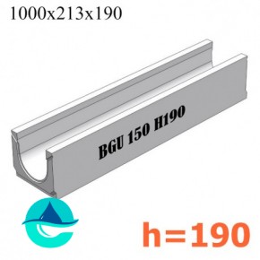 BGU DN150 H190 № 0 лоток бетонный водоотводный 