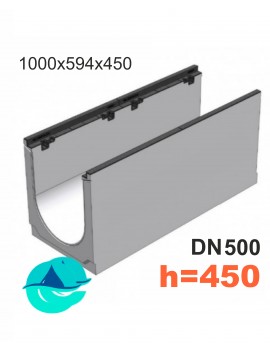BGZ-S DN500 H450, № 0 лоток бетонный водоотводный 